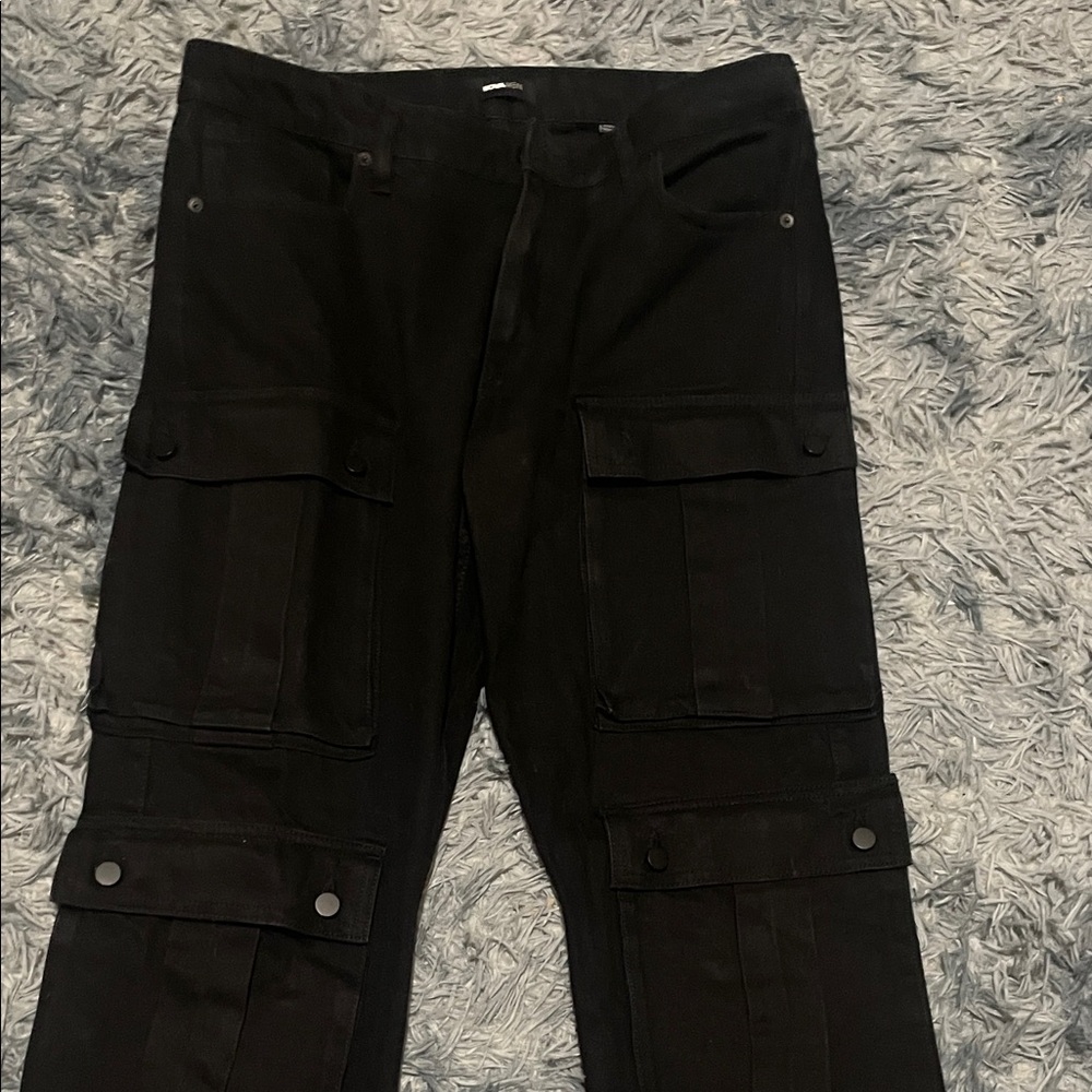 Men's Classic Black Cargo Pants